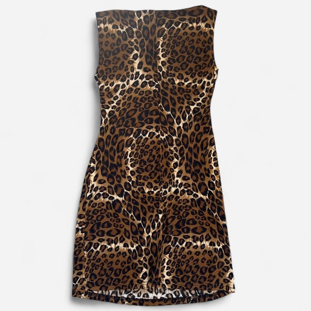 No Boundaries Vintage Y2K Leopard Print Slinky Mini Dress